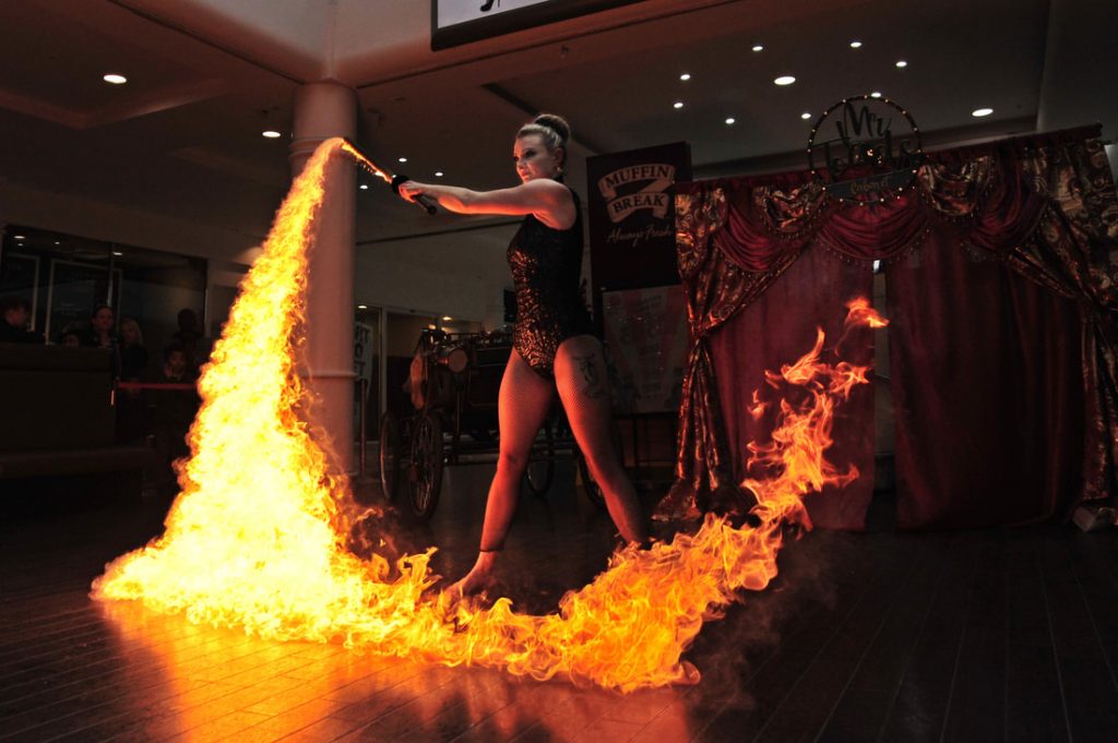 Unique fire shows for private parties, shopping malls, weddings, TV and more!
