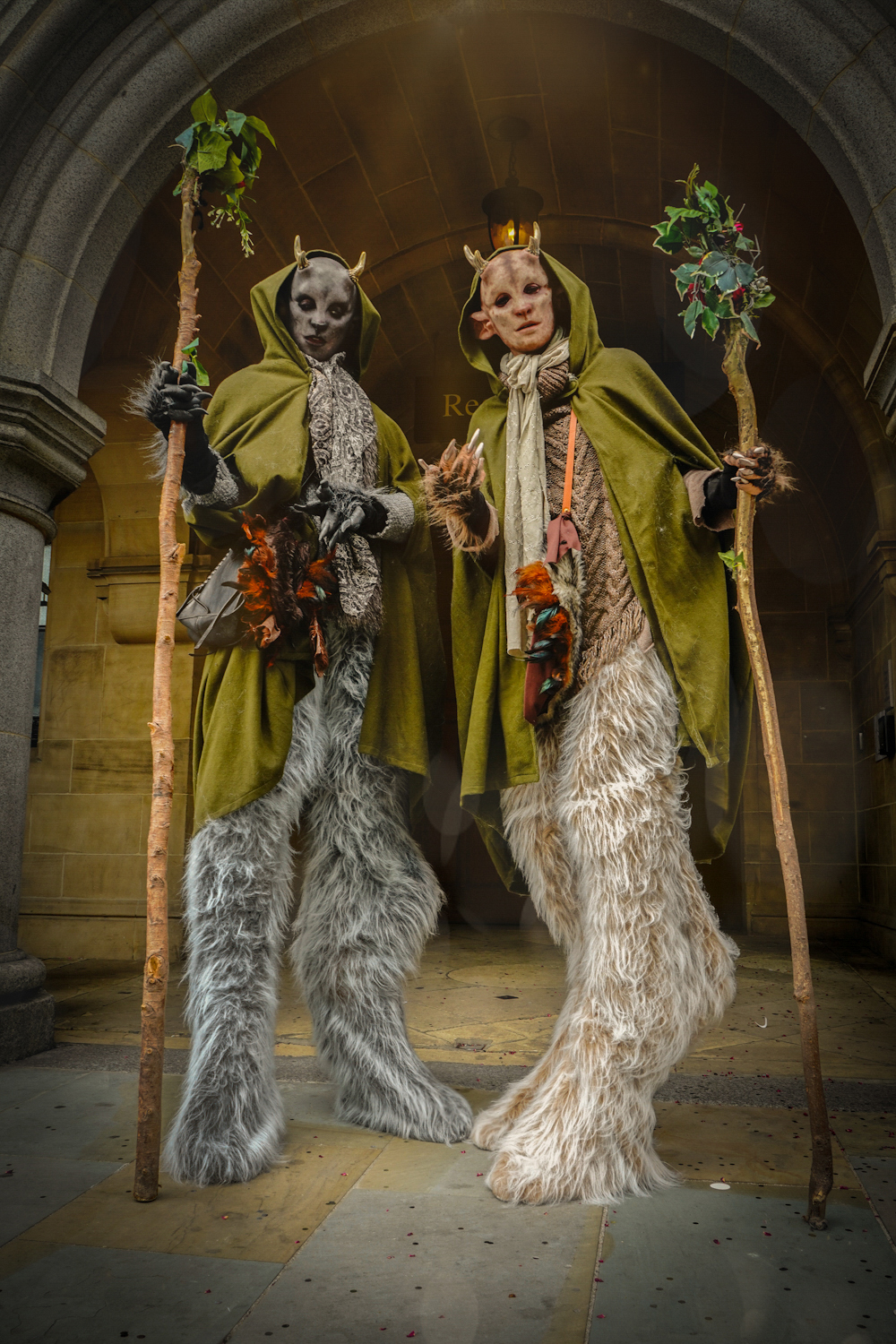 Beautiful roving faun creature entertainment for events, TV, film, and photo-shoots.