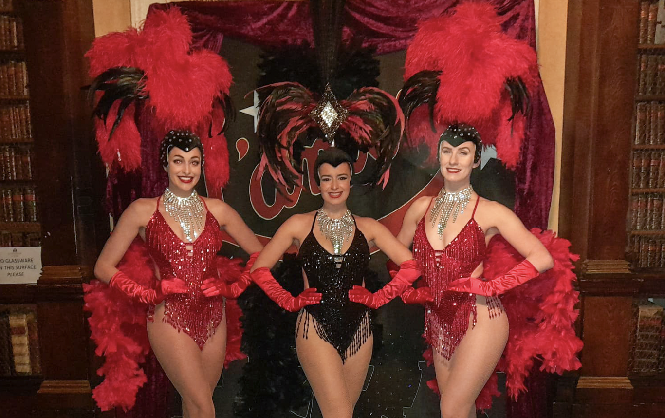Beautiful showgirl performers to hire for events, photoshoots, TV and film.